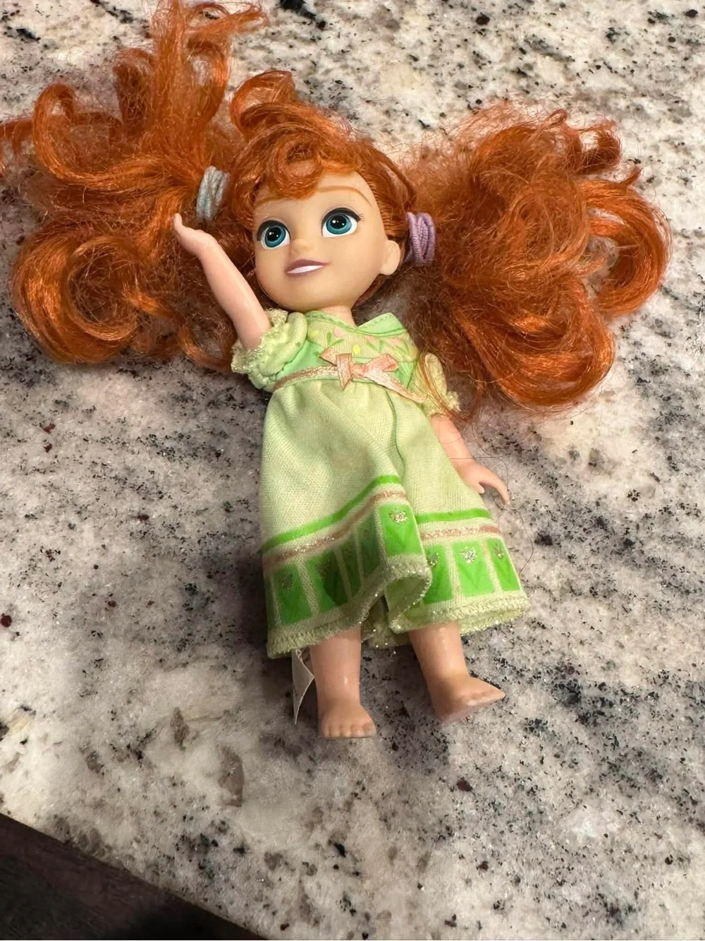 Disney Frozen Petite Anna toddler doll Green Dress Red-Head Doll for Kids -